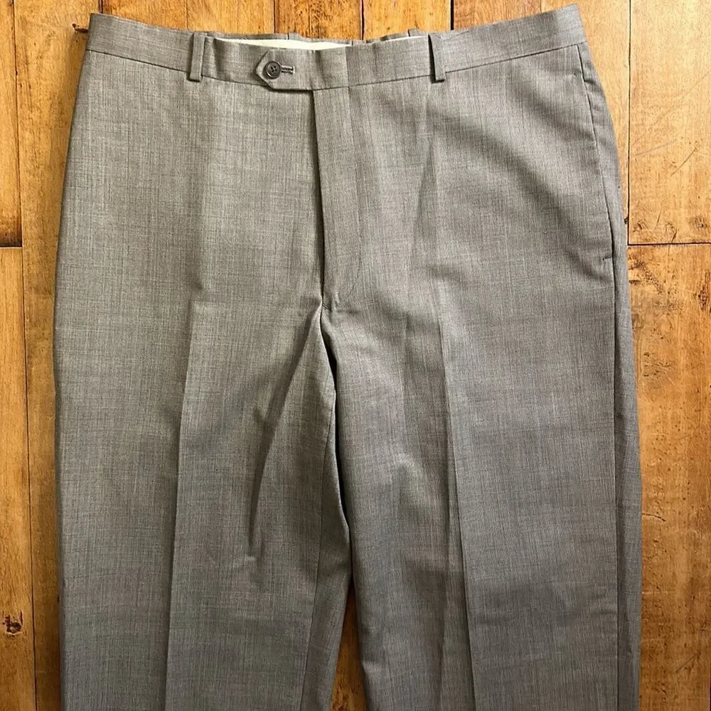 Alfani Mens size 36 Gray Wool Blend Formal Trousers Office, Wedding Etc